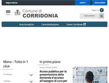 Tablet Screenshot of comune.corridonia.mc.it